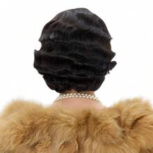 20 قطعة شعر باروكة موجة الأصبع، شعر اصطناعي مجعد للنساء لأزياء عقد 1920، حفلة هالوين، الاستخدام اليومي (أسود) - متعدد الألوان - مشاهدة 5