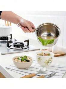 Green Silicone Funnel Kitchen Small Tools Anti-Spill Drain Pans Round Liquid Funnel Soup Diversion Cooking Tools - Green - View 2