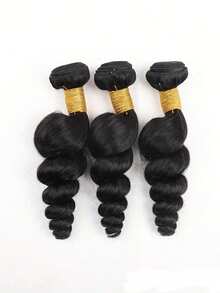 Remy真人发散波纹发束 #1B 自然黑双层发片防毛躁不掉发女士圣诞礼物新年派对假发节日假发节日造型 - SNatural - 查看 5