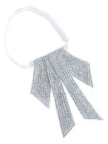 Corbata con cristales brillantes estilo Y2K, corbata de cristal anudada previamente para fiesta disco, concierto y estilo de ropa urbana - Multicolor - Ver 9