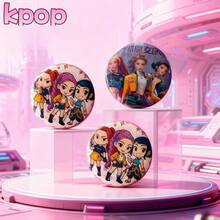 1 Set de artículos de papelería con temática de grupo de chicas coreano, incluyendo cuaderno y artículos de papelería creativos para estudiantes, pequeño regalo para el campus - Multicolor - Ver 6