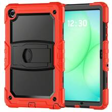 适用于 iPad (A16) 第 11 代/Air11/Air13 M3 (2025) 第 9/8/7 代 (2021/2020/2019) 的重型防震保护壳，坚固耐用的硬壳保护套，内置支架，适用于 10.2 英寸 iPad 2021/2020/2019。 - 紅色 - 查看 13