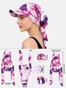1pc Women Lace Trim Headscarf With Ribbons, Headband Headwrap, Chemo Cap, Suitable For Daily Use - Lace - View 5