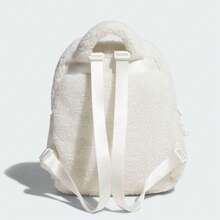 Adidas 9L Logo Casual Solid Color Plush Backpack Women's Han Jade White - Hanyu White - View 6