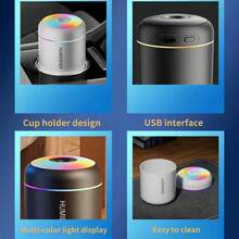 1pc Mini Essential Oil Aromatherapy Mist Diffuser & Humidifier, Cool Mist, Colorful Night Light - Humidify Air, Keep Fresh, And Relax Body And Mind,USB Powered Usage,Room Decoration - Multicolor - View 7