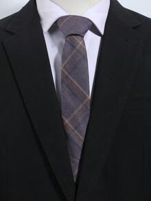 1 pieza Corbata retro a rayas y cuadros versátil y casual para hombres, adecuada para salidas diarias, banquetes y fiestas - Multicolor - Ver 9