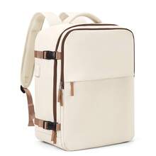 Floless 可折叠旅行笔记本电脑背包，符合航空公司规定，男女通用旅行包，可压缩旅行背包，14英寸笔记本电脑商务背包，防水大容量包 - 灰色 - 查看 28