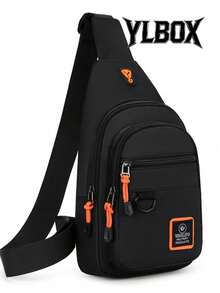 新款单肩包、户外背包、骑行腰包、运动休闲斜挎包、手机袋 - 黑色 - 查看 1