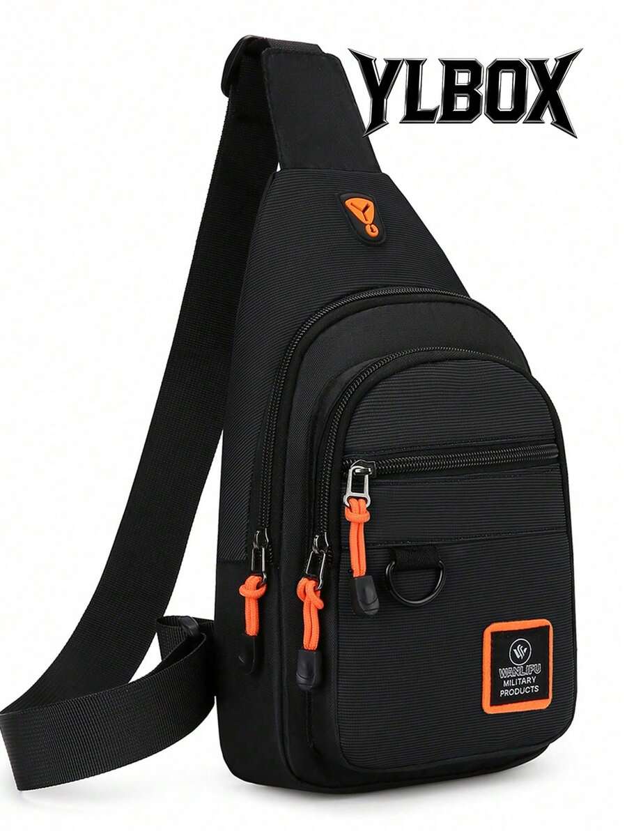 新款单肩包、户外背包、骑行腰包、运动休闲斜挎包、手机袋 - 黑色 - 查看 1