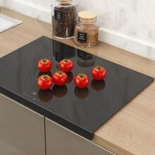 Acrylic Cutting Board With Lip Non Slip 18 X 14 Inch Clear Cutting Board Chopping Acrylic Countertop Protector Cover Shatter Resistant For Home Restaurant Kitchen Sink Stove - màu đen - Xem 7