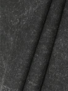 Men's Pattern Washed T-Shirt - Double Sided Printing, 100% Cotton, Short Sleeved, Summer Casual T-Shirt, Black With White Star Design, Loose Fit, Machine Washable, Daily T-Shirt | Loose Fit Shirt | 100% Cotton T-Shirt, Cotton T-Shirt - màu đen - Xem 6