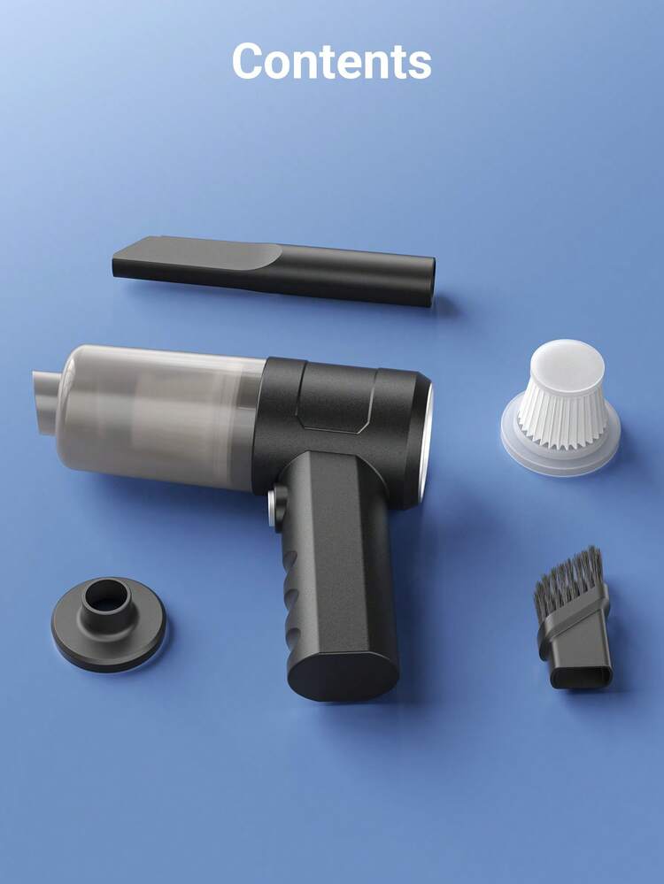 Teckwe Car Vacuum Cleaner,Wireless Handheld Household Car Vacuum Cleaner,Mini Dust Blower For Home & Auto,Strong Suction & Rechargeable - Black - View 4