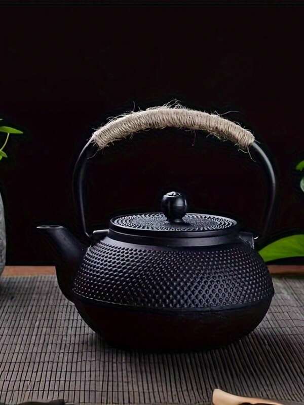 Cast Iron Teapot - Suitable For Stove, Fits Loose Leaf Tea And Tea Bags - Kitchen Supplies