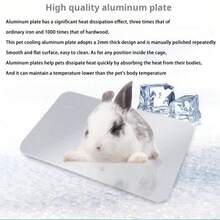 1片宠物降温铝板，兔子降温垫，小型仓鼠降温垫，冰垫，散热板，夏季降温产品，小型宠物，夏季降温用品 - 銀色 - 查看 10