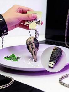 USB en forma de cráneo animal - Champán - Ver 2