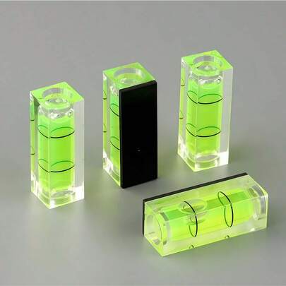 1pc Magnetic Square Mini Bubble Level, Size 0.59" X 0.59" X 1.57", Green Magnetic Floating Tool, Commonly Used For Photo Frames, Shelves, DIY Projects Level Measurement, Batteryless, Precise Level Measurement And Damage-Free Installation, Shelf Alignment, Compact Design, Photo Installation Tool, Bubble Level, RV Level, Precision Level (Random Color)
