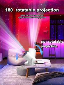 New Starry Sky Projection Lamp, Dreamlike Starlight Night Light, High-End Bedroom Atmosphere Lamp - White - View 5