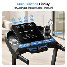 YPOO Folding Treadmill For Home Use, Walking Pad With Auto Incline Up To 15%, 8 MPH Running Speed, Auto-Folding Compact Design, 300 LB Weight Capacity, Under Desk Treadmill For Small Spaces - 查看 6