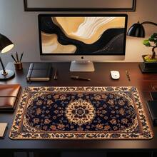 1pc Mouse Pad | Rug Mouse Mat | Water Resistant Desk Mat | Gift For Gamers | Cute Desk Mat | Persian Rug Design Desk Mat - Mouse Pad - View 13