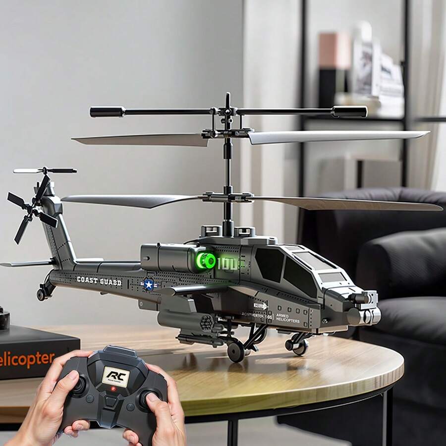 Cool Military Remote Control Helicopter, Easy To Operate, Durable Design, Unlock The Fun Of Flying, Suitable For Both Boys And Girls / Birthday Gift - Multicolor - View 1