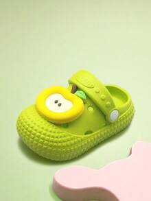 1双儿童卡通EVA两用透气凉鞋，平底时尚可爱拖鞋，适合春夏穿着 - 綠色 - 查看 4