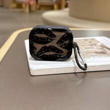 Sexy Black Lip Design Protective Case Compatible With Apple , Transparent Black Earphone Protective Cover, Anti-Drop Earphone Case, Only Suitable Compatible With Apple Bluetooth Earphone - Transparent Black - View 7