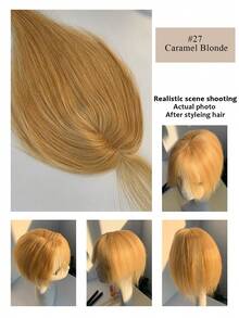 5*9 Hair Topper Women Hair Loss Top Cover White Hair Top Light Women Hair Increase Hair Volume Top Hair Patch Women Light Hair Patch Women Top Hair Patch Women White Hair Patch - Multicolor - View 10