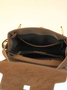 New Arrival College Style Women's Handbag, High-End Niche Design Matte Small Tote Bag - Coffee - View 6