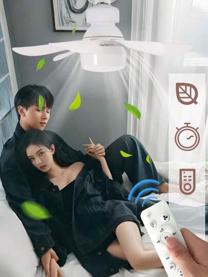 420white LED Ceiling Fan Light With Adjustable 3-Speed Wind And Remote Control, Energy-Efficient Lighting Fixture, Dimmable Color Changing Lamp, Non-Battery, Hard Wired, 85V-265V Operating Voltage