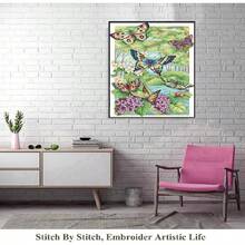 SNA 2026 New Style Cross Stitch Embroidery Kit Butterfly Flower Bushes Cross-Stitch Full Printed Embroidery Sets Diy Handicraft Needlework Diy Kit Crafts Embroidered Embroidery Kit Cross Stitch Kits Crochet Kit Punch Needle Kit Sewing Accessories Sewing Kit Embroidery Thread Craft Kit Stitch Stuff Sewing Patterns Crochet Craft Supplies Embroidery Kit Beginners Sewing Pattern - Need to Embroider By Yourself, No Frame - View 7