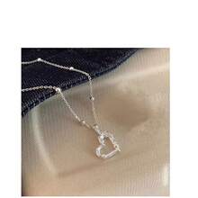 925 Sterling Silver Heart Pendant Necklace, Elegant & Luxury Style For Women, Hypoallergenic, Suitable For Daily Wear And Parties - Silver Heart - View 12