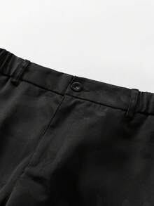 Men's Summer Camouflage Casual Loose Cargo Shorts - Black - View 3