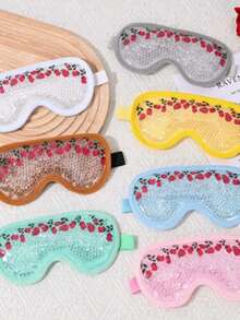 1/2 piezas Máscara de ojos de gel hueca, máscara de ojos para compresas frías/calientes, material suave apto para viajes y descanso - Multicolor - Ver 11