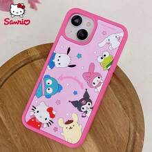 SANRIO Ốp lưng điện thoại silicon Hello Kitty, Melody, Kuromi, tương thích với iPhone 13/14/15 Pro Max - Nhiều màu - Xem 5