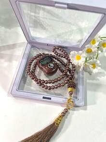 2pcs Muslim Prayer Beads Set, 3-In-1 Tasbih (Prayer Beads) Counter, Step Counter, Suitable For Festivals And Gatherings As Gifts - Multicolor - View 10