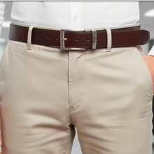 160 Cm Plus Size Double-Sided Synthetic Leather Dress Belt Kit With Metal Buckle - 雙面 - 查看 1