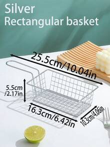 1pc Silver Snack Basket, Fries Basket, Chicken Wings And Fried Chicken Bread Basket, Bar Fried Food Serving Tray, , Easy To Clean, Reusable, Ideal For Home Use - Silver - View 8