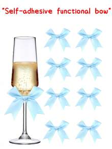 Decoración de lazo de cinta de satén rosa, empaque de regalo, adecuado para botellas de champán, pasteles, dulces, manualidades DIY, regalos, bodas, baby showers, despedidas de soltera, Navidad, cumpleaños, fiestas al aire libre, campamentos, Halloween y talla grande - Varios colores/estilos aleatorios - Ver 18