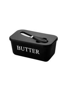 一套不锈钢黄油碟（含黄油刀）、带盖奶酪盒、奶酪切片器、冰箱食品容器，适用于家庭厨房、户外野餐和露营。 - 彩色 - 查看 7