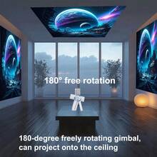 2026旗舰级东影A5安卓12智能投影仪，支持4K和1080P原生分辨率，400 ANSI流明家庭影院投影仪，7英寸触摸屏，WiFi 6，兼容安卓电视，全高清电影投影仪，适用于游戏、电脑、智能手机等设备。 - 白色 - 查看 9