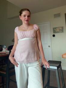 Tops De Mujeres For Going Out Cap Short Sleeve Scoop Neck Tees Dots Print  Pelpum Top Shirt Harajuku Vintage Clothes Y2K Loungewear - Hồng - Xem 9