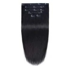 6件/套 16夹 自然黑色渐变长直发耐热假发（女士款） - SNatural - 查看 4