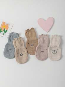 1/5 Pairs Cartoon Baby Anti-Slip Socks, Soft Bottom Infant Socks, Cute Boys And Girls Socks, Suitable For Daily Wear, Children Gift - Multicolor - View 5