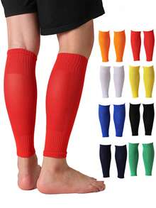 1 đôi ống tay thể thao trẻ em, bảo vệ ống chân khi chơi bóng đá, làm từ vải dệt kim polyester, thích hợp cho các hoạt động thể thao ngoài trời dành cho trẻ em từ 8-16 tuổi. - Nhiều màu - Xem 1