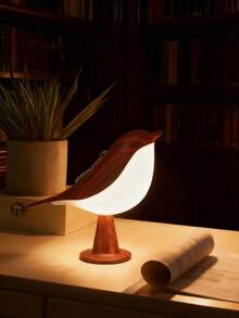 Luz nocturna en forma de urraca y pájaro, talla L, diseño creativo, adecuada para dormitorio, habitación, escritorio, sala de estar, estudio, regalo, luz decorativa novedosa, decoración de mesita de noche, regulador táctil de 3 temperaturas de color, luz ambiental nocturna - Luz nocturna de pájaro - Ver 2