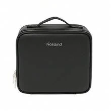 WUPYI2018 Kosmetische Tasche mit großem beleuchteten Spiegel Trennbare Make-up-Tasche Professionelle Make-up-Tasche mit Make-up-Spiegel Toilettentasche Organiser mit kosmetischem Spiegel für unterwegs - Schwarz - Übersicht 4
