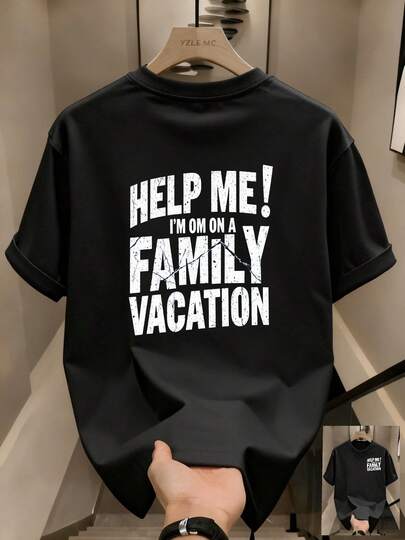 Men's Printed Pattern-Shirt Men's Pure Cotton Printed Short Sleeve Slim Fit Elegant Versatile Jeans Stylish Herren