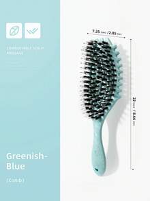 1支定型梳，空心梳，沙龙级美发按摩气垫梳，防静电卷发造型梳，用于梳理打结头发、按摩头皮，可在浴室、梳妆台上使用，男女皆宜。 - 彩色 - 查看 11