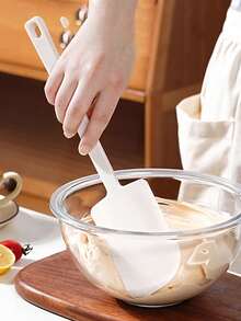 1pc Grade Silicone Cream Cake Spatula,Silicone Large Scraper,Baking Scraper,Cake Scraper, Cream Scraper,Silicone Spatula,Silicone Butter Scraper,Extended Handle Baking Silicone Scraper,Cooking Spatula,Salad Stirring Spatula,Cake Cream Cooking Silicone Spatula,Baking Tool,Non Stick Silicone Spatula For Kitchen Cooking - Multicolor - View 5