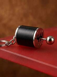 Joivida 1pc Unisex Creative Gear Shift Zinc Alloy Keychain - Black - View 3